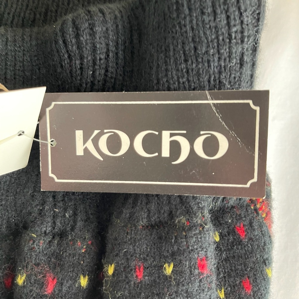 1980's Vintage NWT Kocho Women's Black Fair Isle Knit Maxi Skirt Size Large - Picture 6 of 10